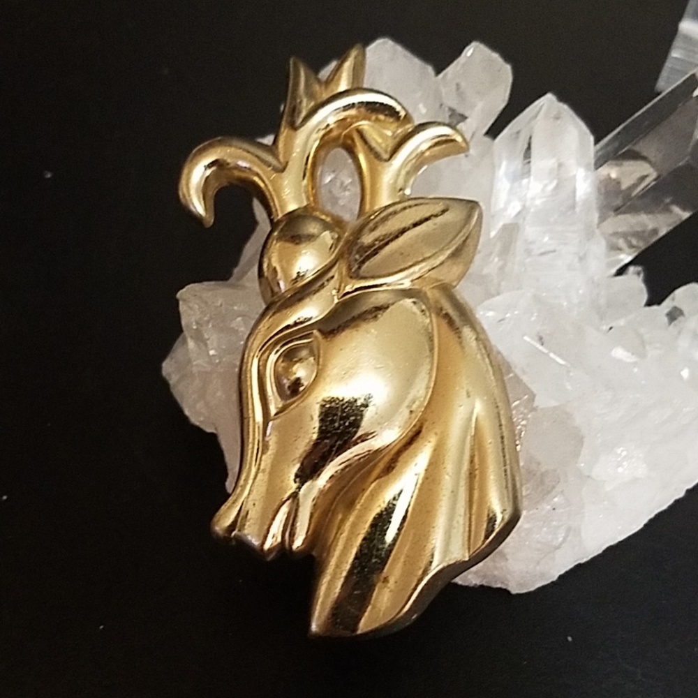 Rare 1940's Monet Reindeer Brooch